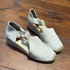 Tory Burch Cream Espadrille Wedges